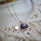 Collana Justine in acciaio inox con ametista