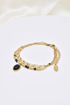 Bracciale a tre file in acciaio inossidabile - BR210216OR