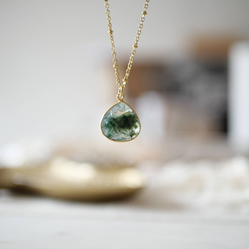 Collana Justine con agata muschiata