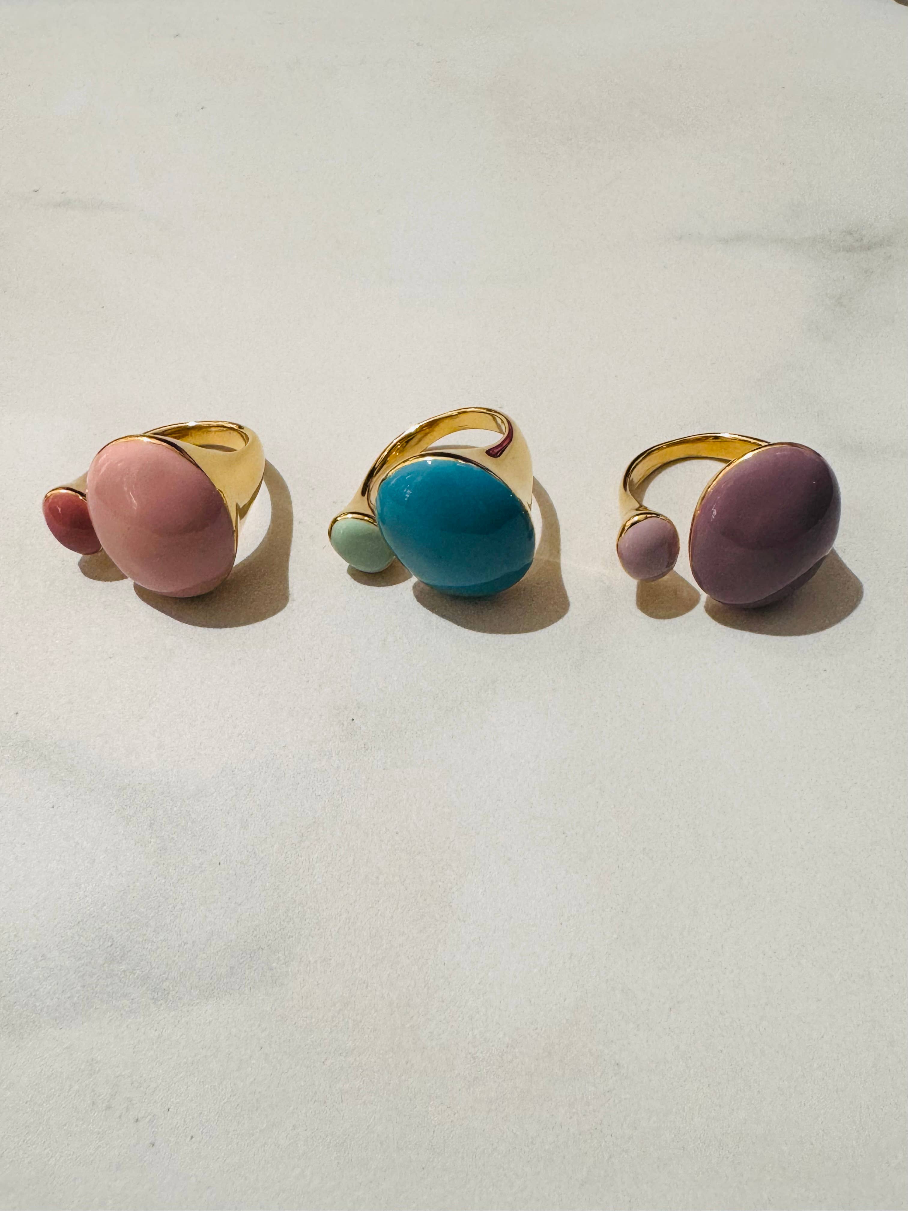 Anello smaltato in acciaio inossidabile Morris