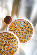 Orecchini tondo grande mandala in carta