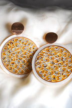 Orecchini tondo grande mandala in carta