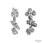 Orecchini pendenti fiori acciaio inossidabile Ina