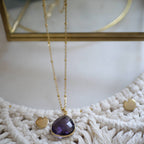 Collana Justine in acciaio inox con ametista