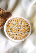 Orecchini tondo grande mandala in carta