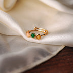 Anello Regolabile Minimal con Punti Colorati