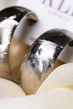 Orecchini cerchi larghi striati