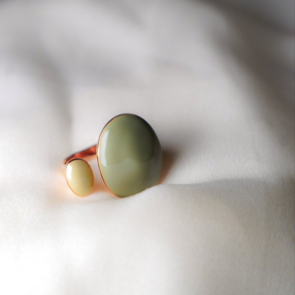 Anello smaltato in acciaio inossidabile Morris