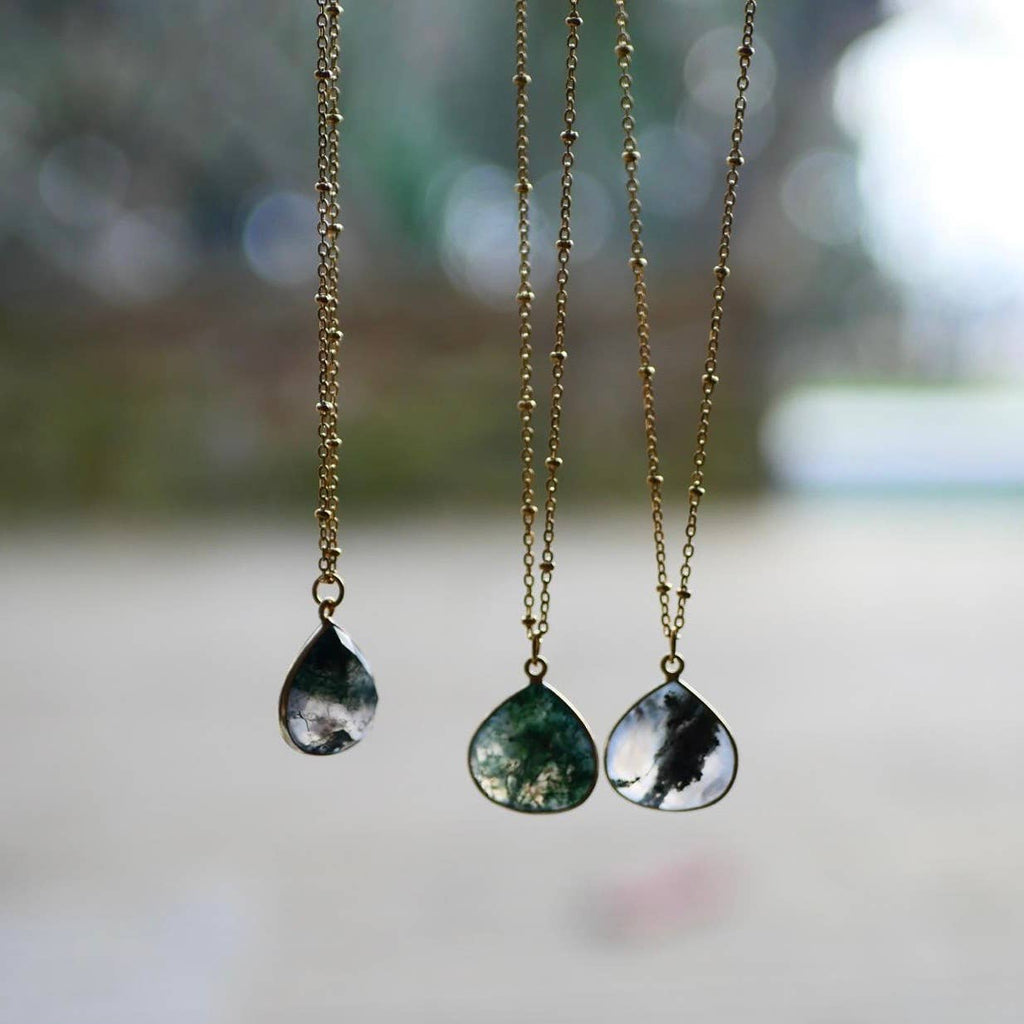 Collana Justine con agata muschiata