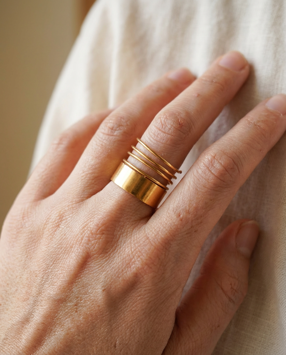 Anello in acciaio inossidabile Bassline