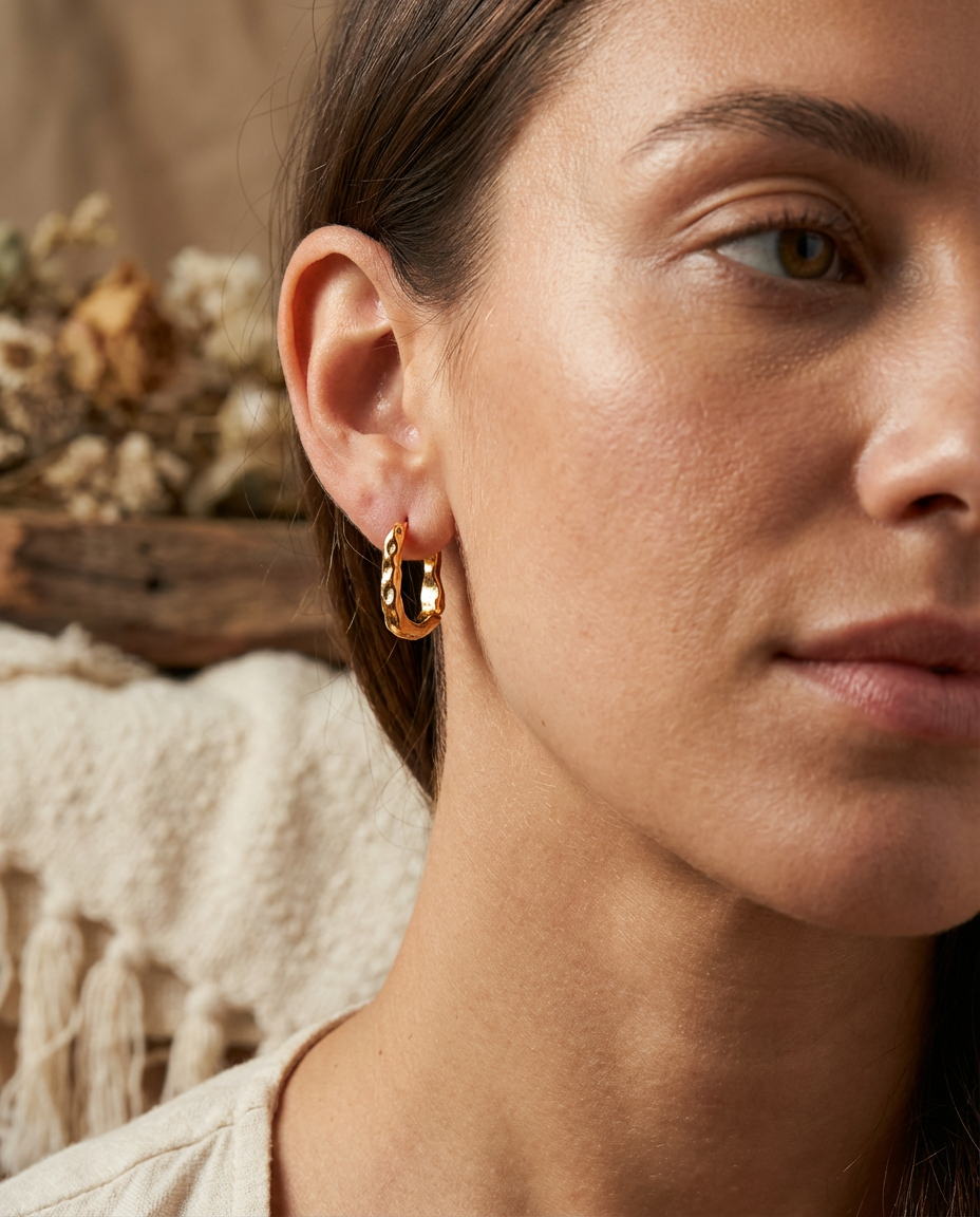 Orecchini Geometrici a Forma Rettangolare Eigil