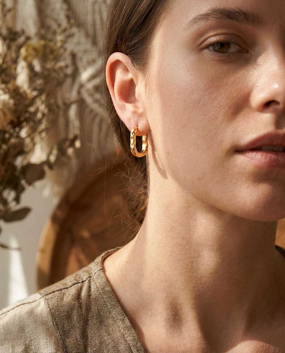 Orecchini Geometrici a Forma Rettangolare Eigil