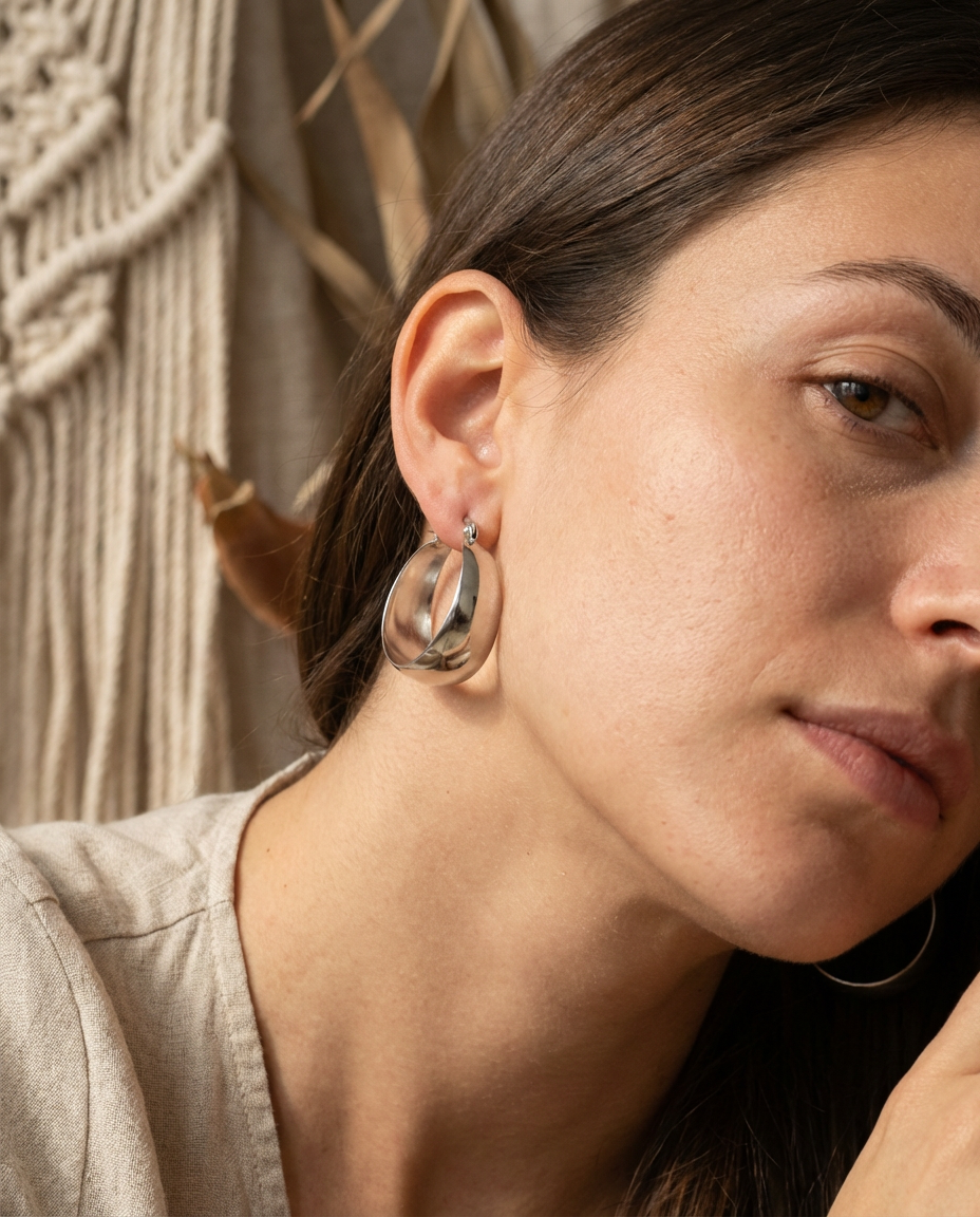 Orecchini cerchio in acciaio inossidabile