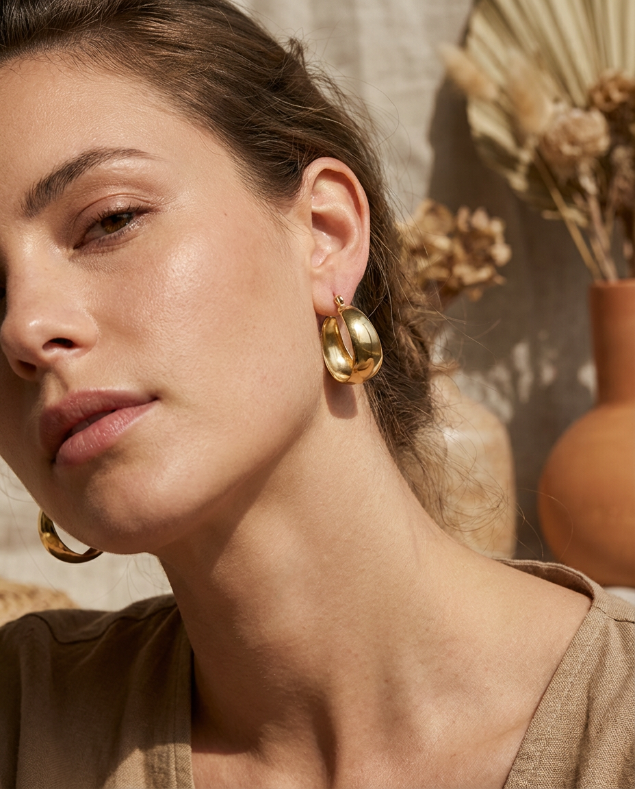 Orecchini cerchio in acciaio inossidabile