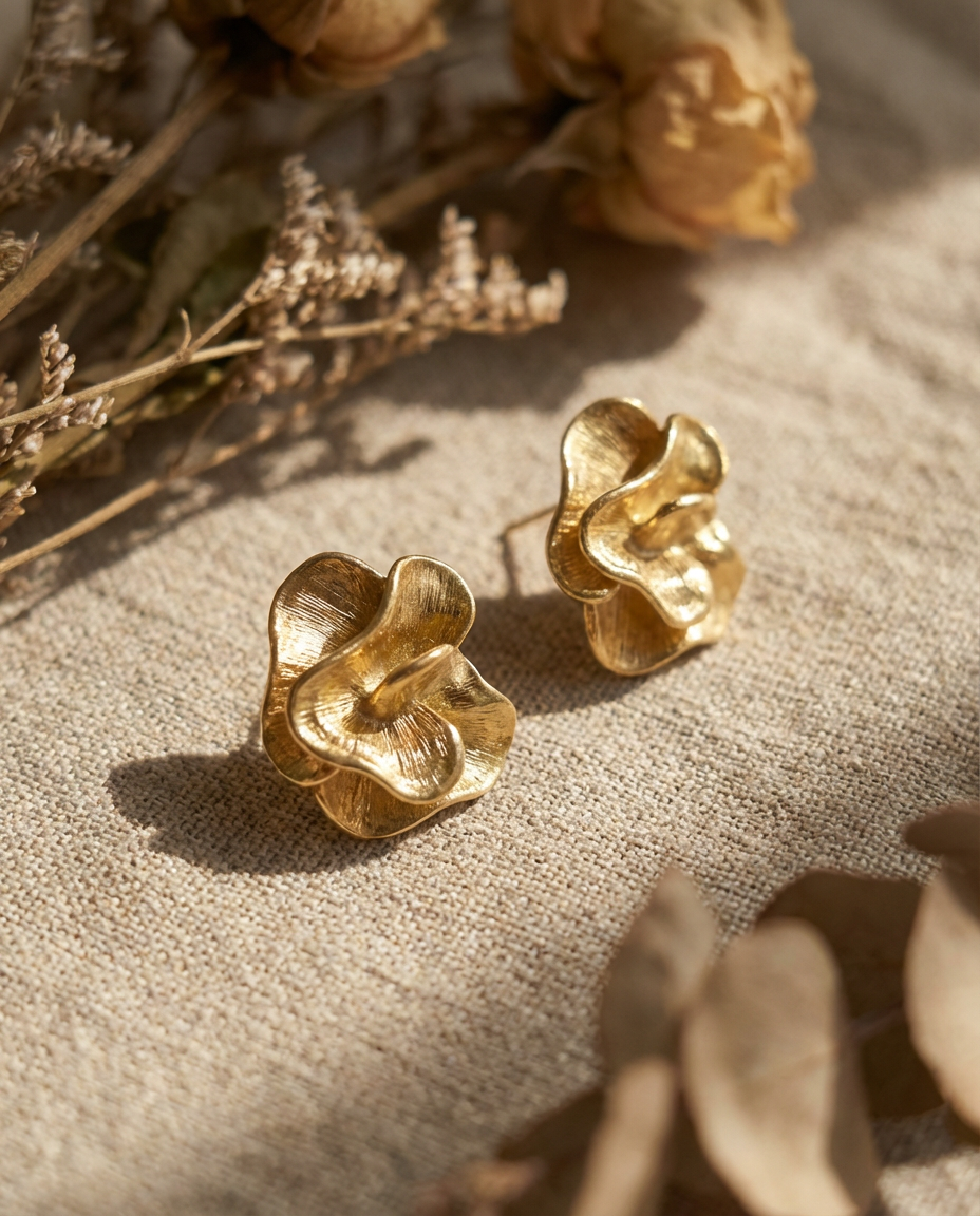 Orecchini a fiore in acciaio inossidabile Ivia