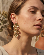 Orecchini pendenti fiori acciaio inossidabile Ina