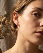 Orecchini a Cerchio in Acciaio Inossidabile con Sole