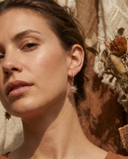 Orecchini a Cerchio in Acciaio Inossidabile con Sole