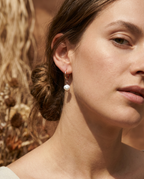 Orecchini a Cerchio Minimal con Perle