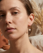 Orecchini a Cerchio Minimal con Perle