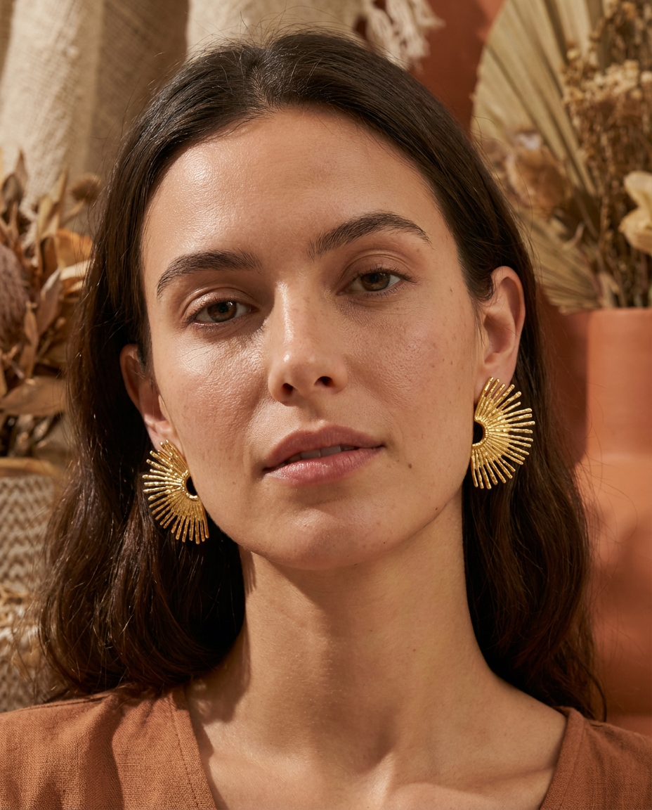 Orecchini Laudi in acciaio inossidabile placcati oro