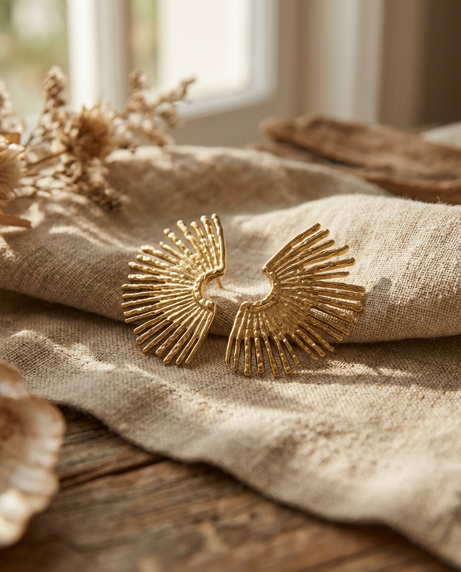 Orecchini Laudi in acciaio inossidabile placcati oro