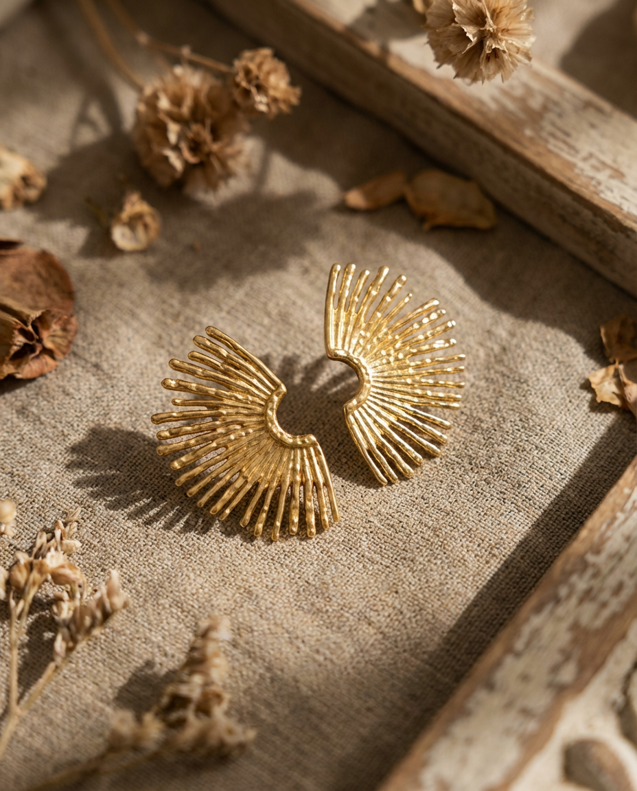 Orecchini Laudi in acciaio inossidabile placcati oro