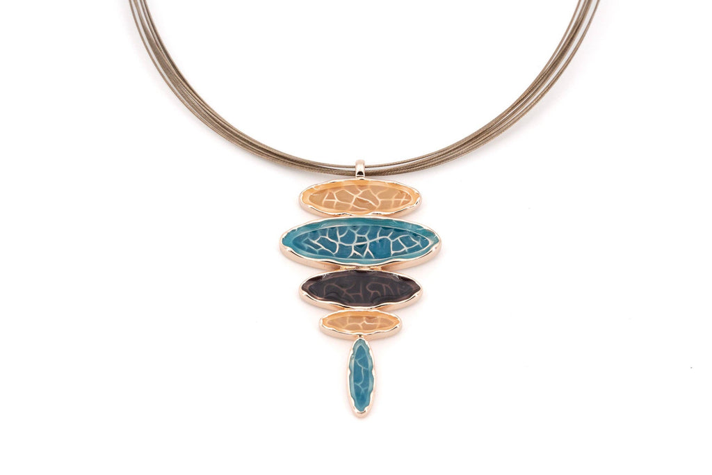 Collana ovali trasparenti