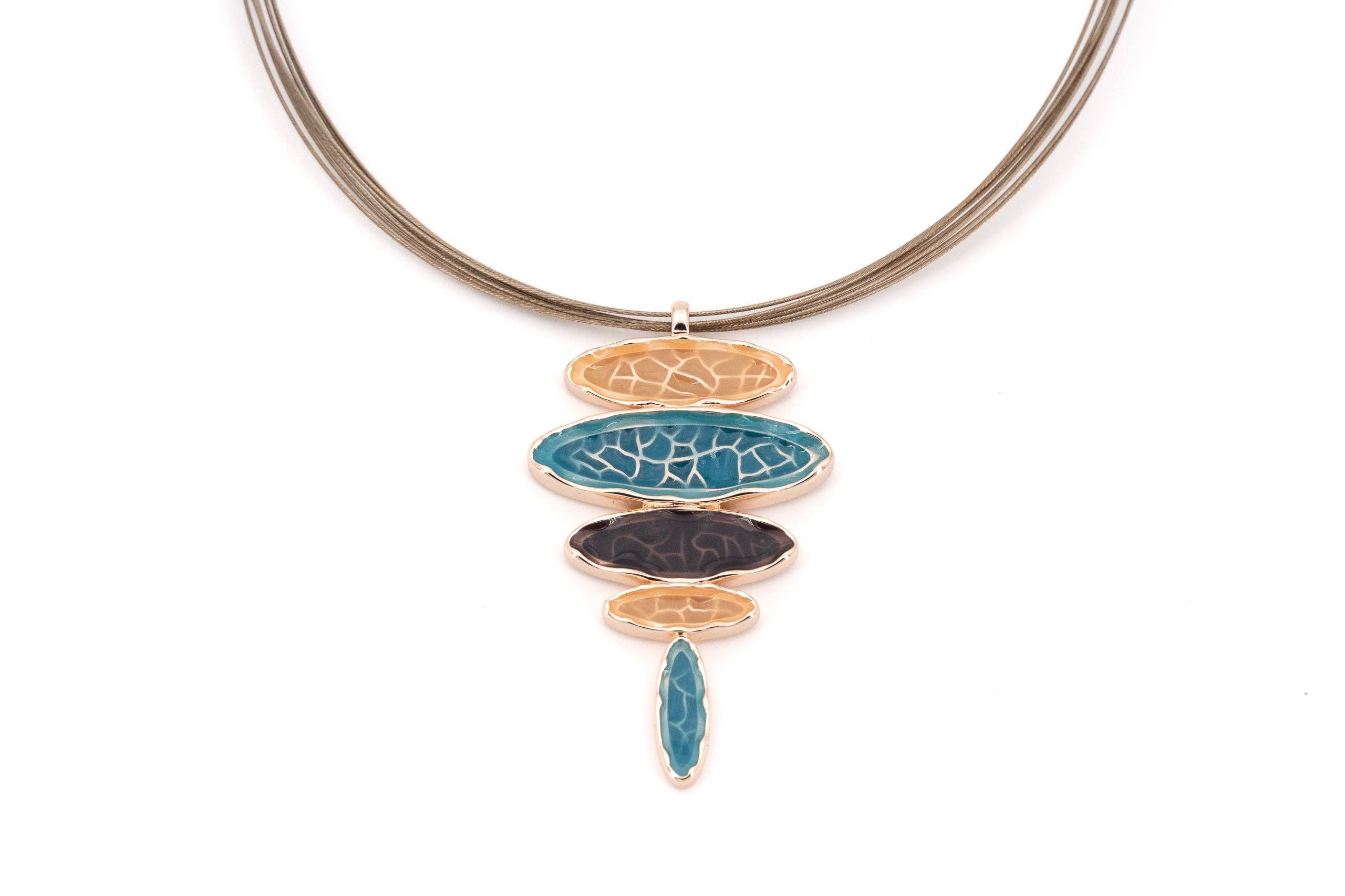 Collana ovali trasparenti
