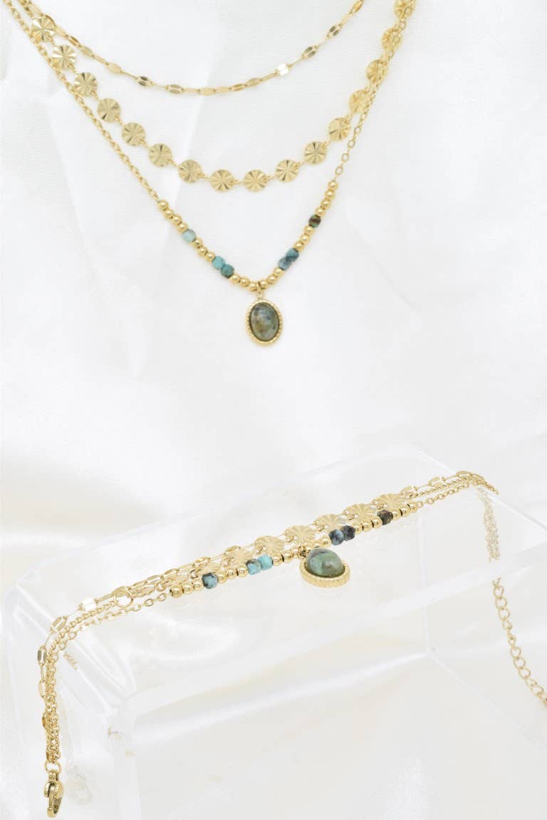 Bracciale a tre file in acciaio inossidabile - BR210216OR