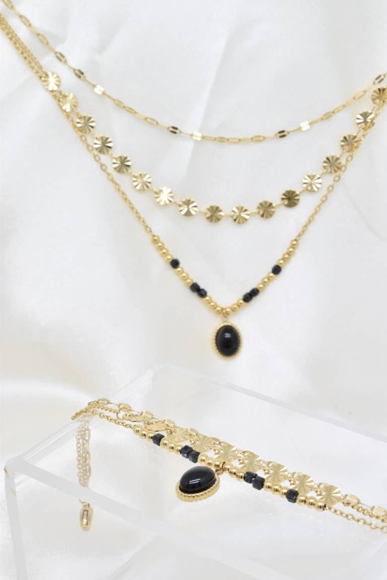 Bracciale a tre file in acciaio inossidabile - BR210216OR