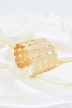 Bracciale rigido in acciaio inossidabile effetto martellato - BR110259OR