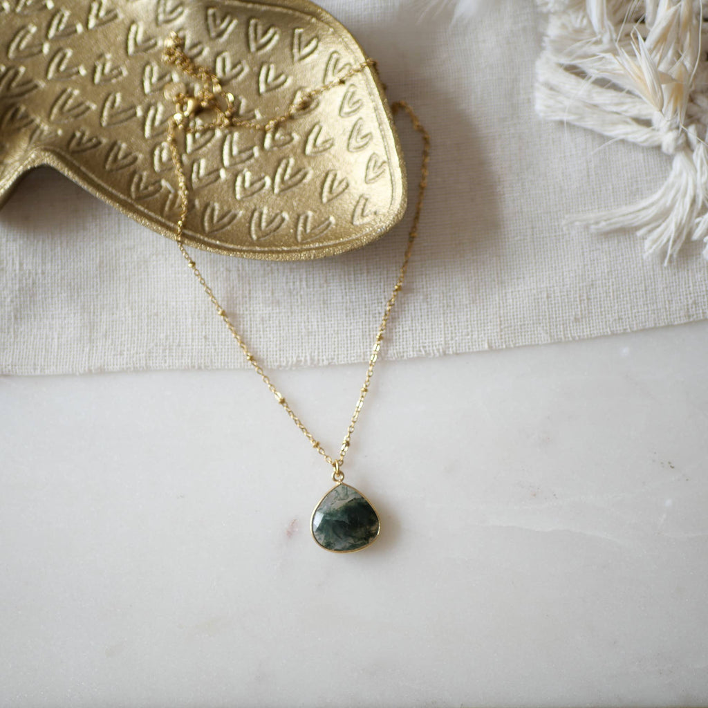 Collana Justine con agata muschiata