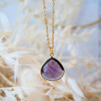 Collana Justine in acciaio inox con ametista