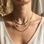 Collana a tre file in acciaio inossidabile