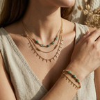 Collana a tre file in acciaio inossidabile