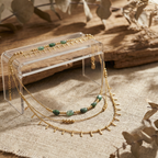 Collana a tre file in acciaio inossidabile