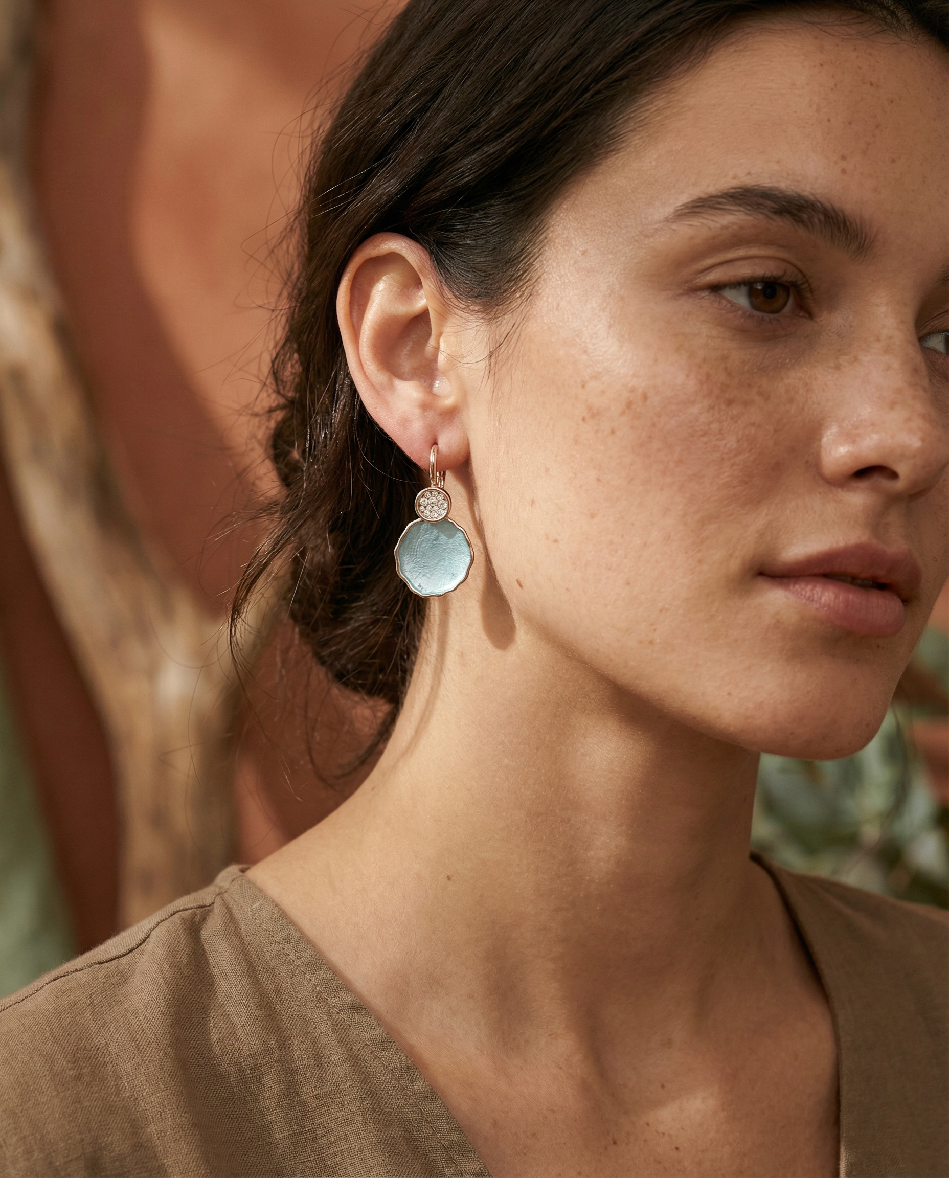 Orecchini tondo strass