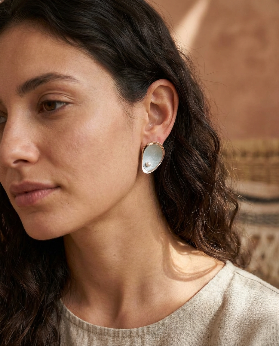 Orecchini goccia perla