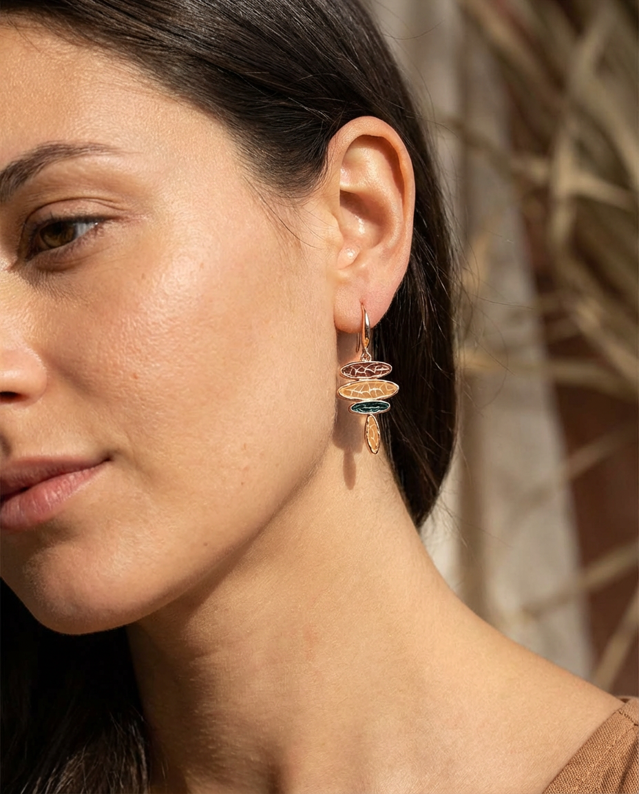 Orecchini ovali trasparenti