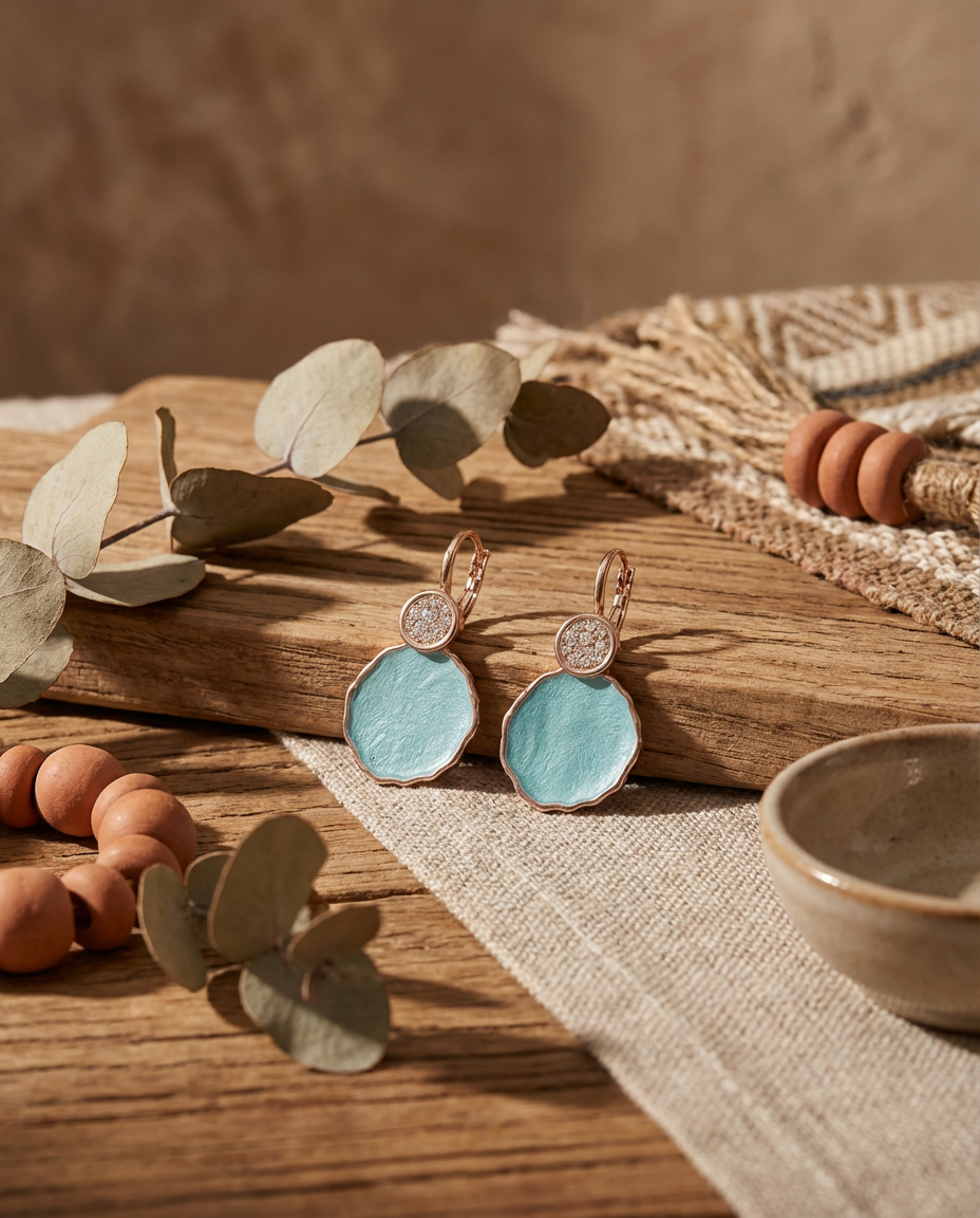 Orecchini tondo strass