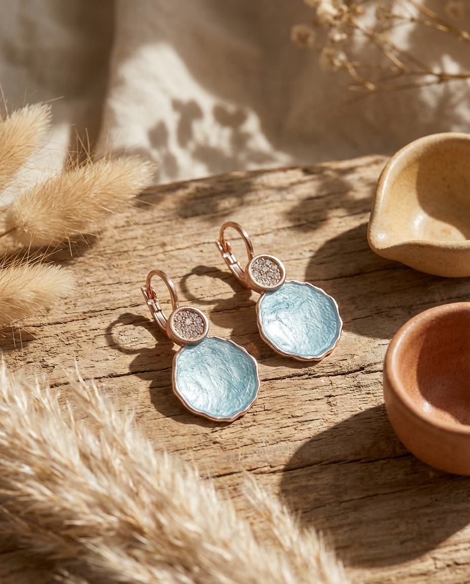 Orecchini tondo strass