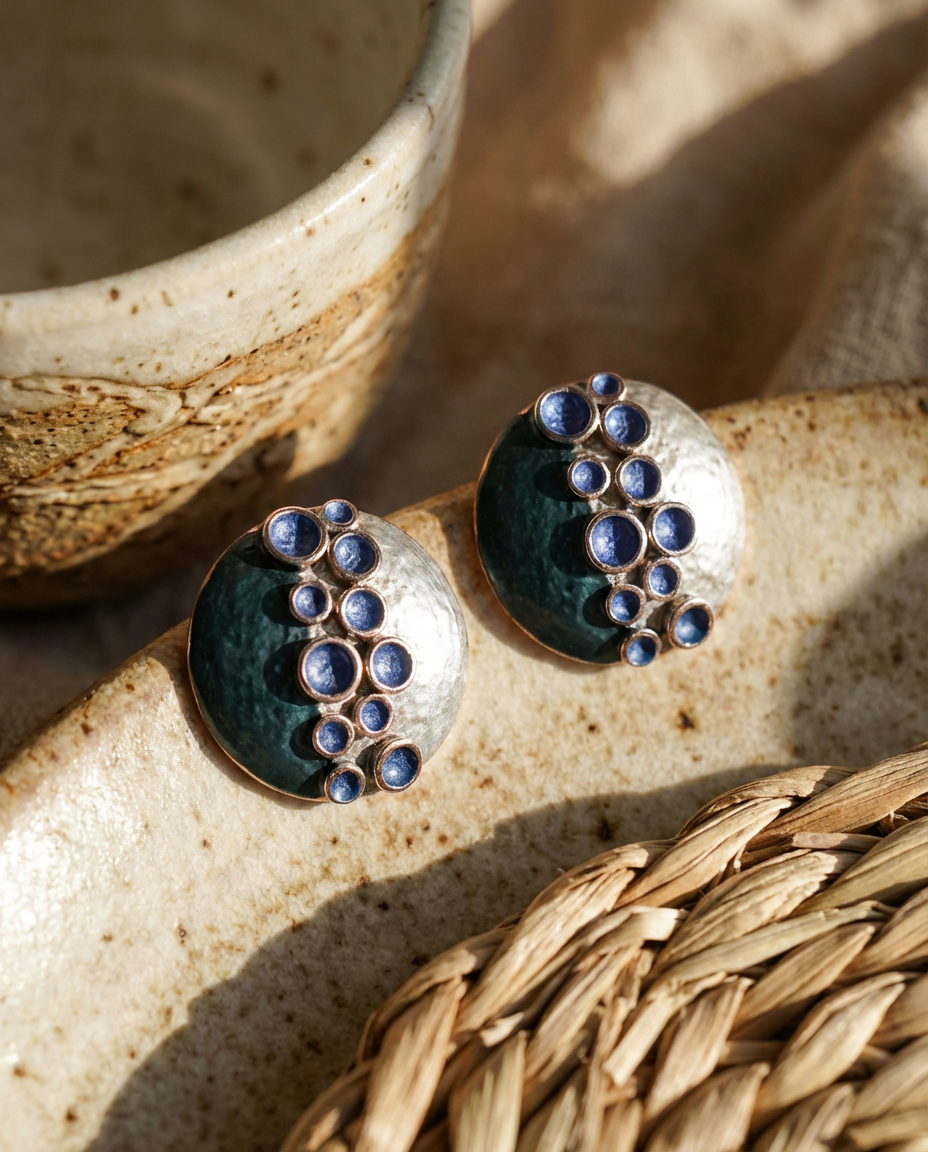 Orecchini tondi grappolo