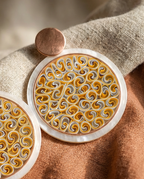 Orecchini tondo grande mandala in carta