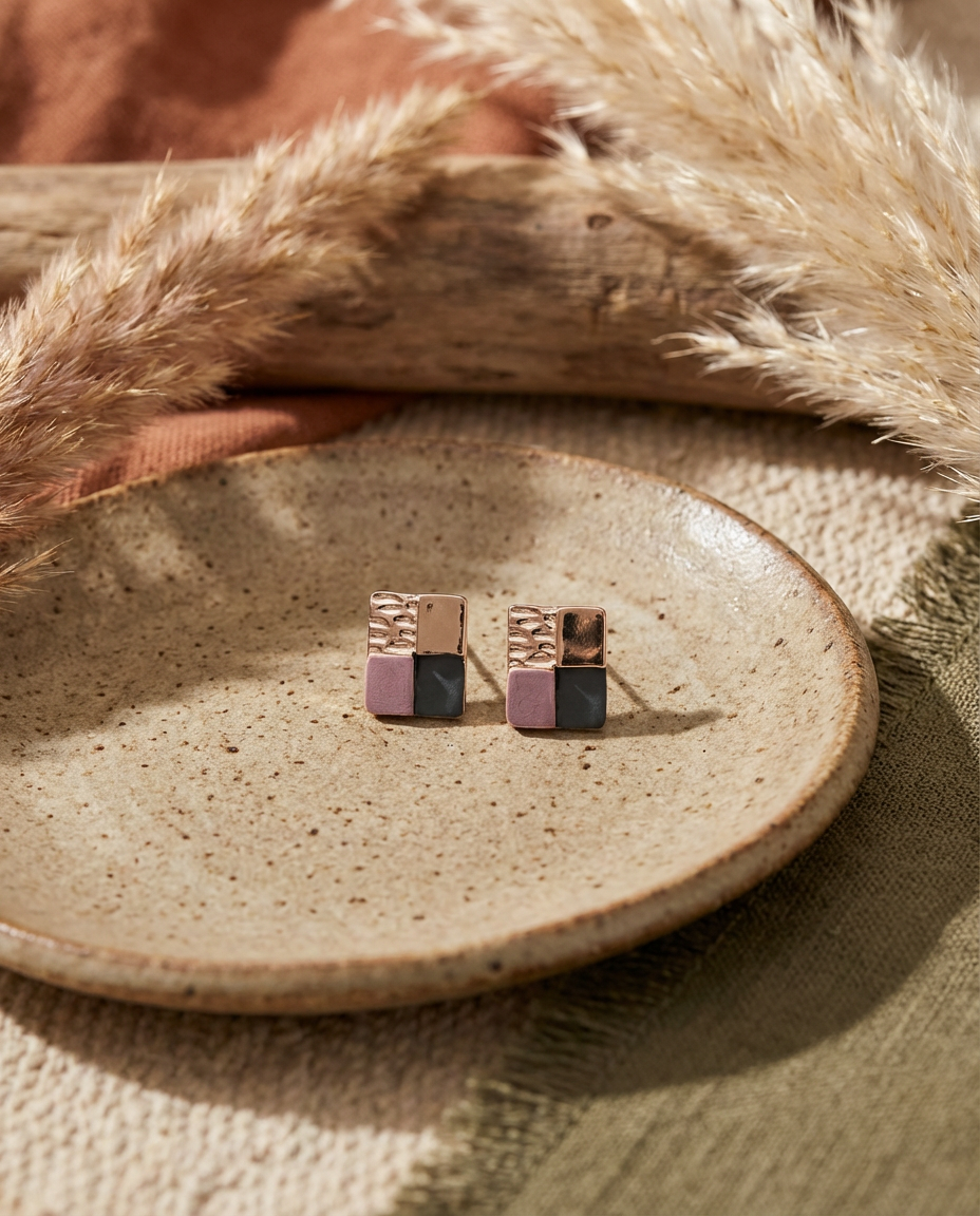 Orecchini mosaico quadretti