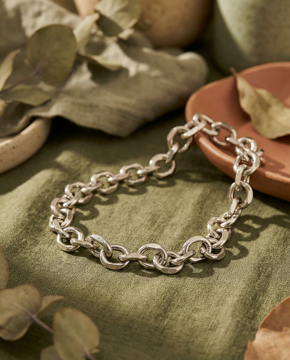 Collana catena maglia tonda